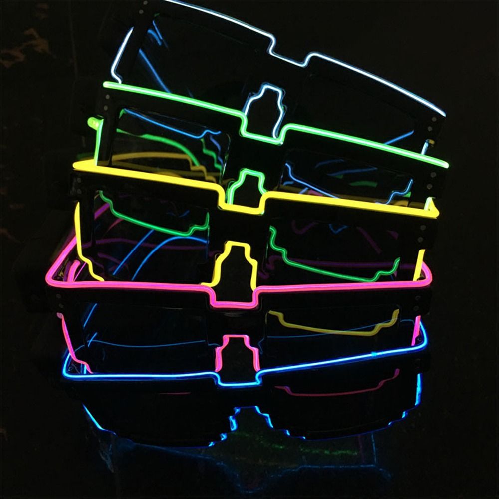 نظارات ليد فسيفساء حديثة لحفلا - مراجعة Glow In The Dark Party Glasses وسعره