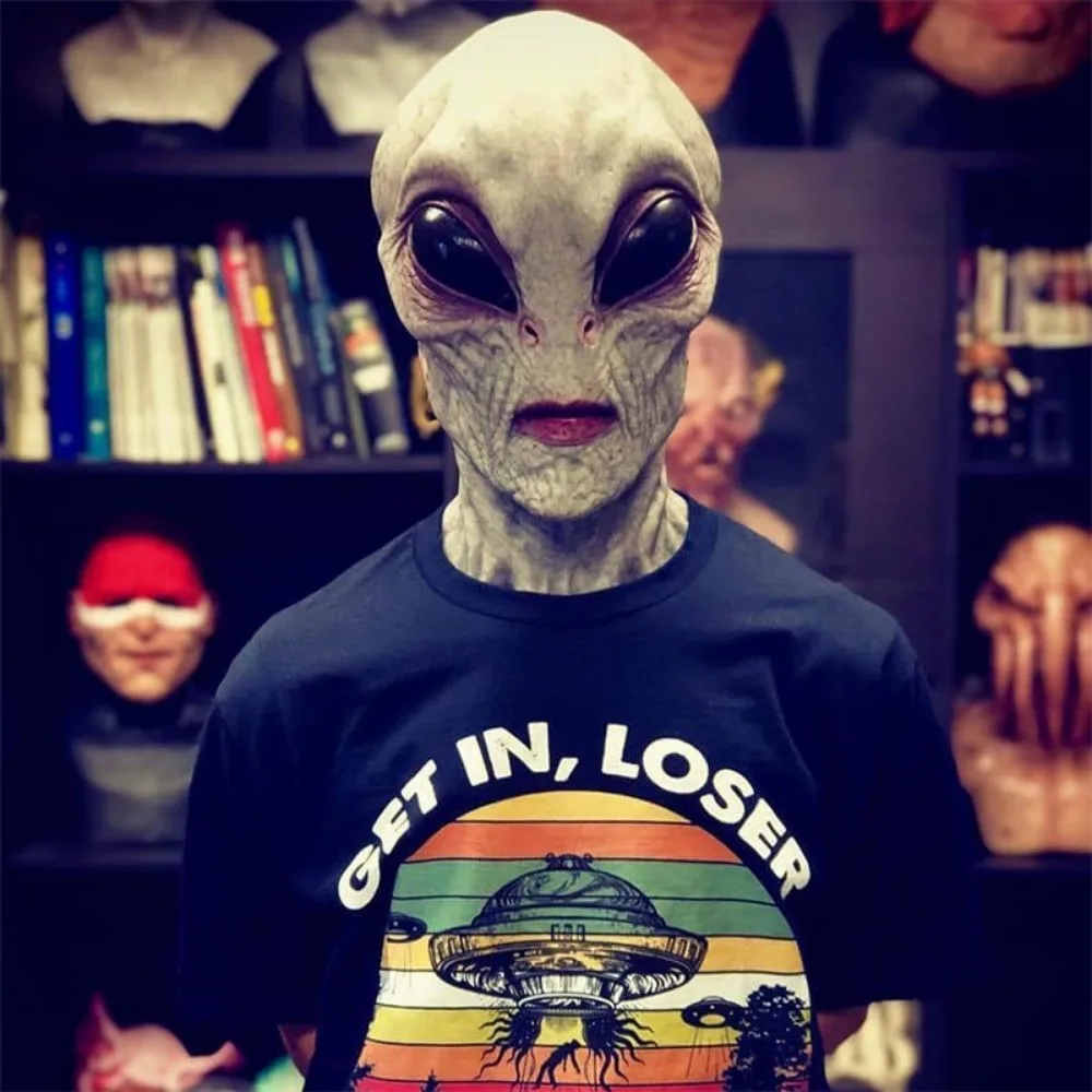 قناع الديناصور الغريب لزي الها - مراجعة Latex Alien Mask Realistic وسعره