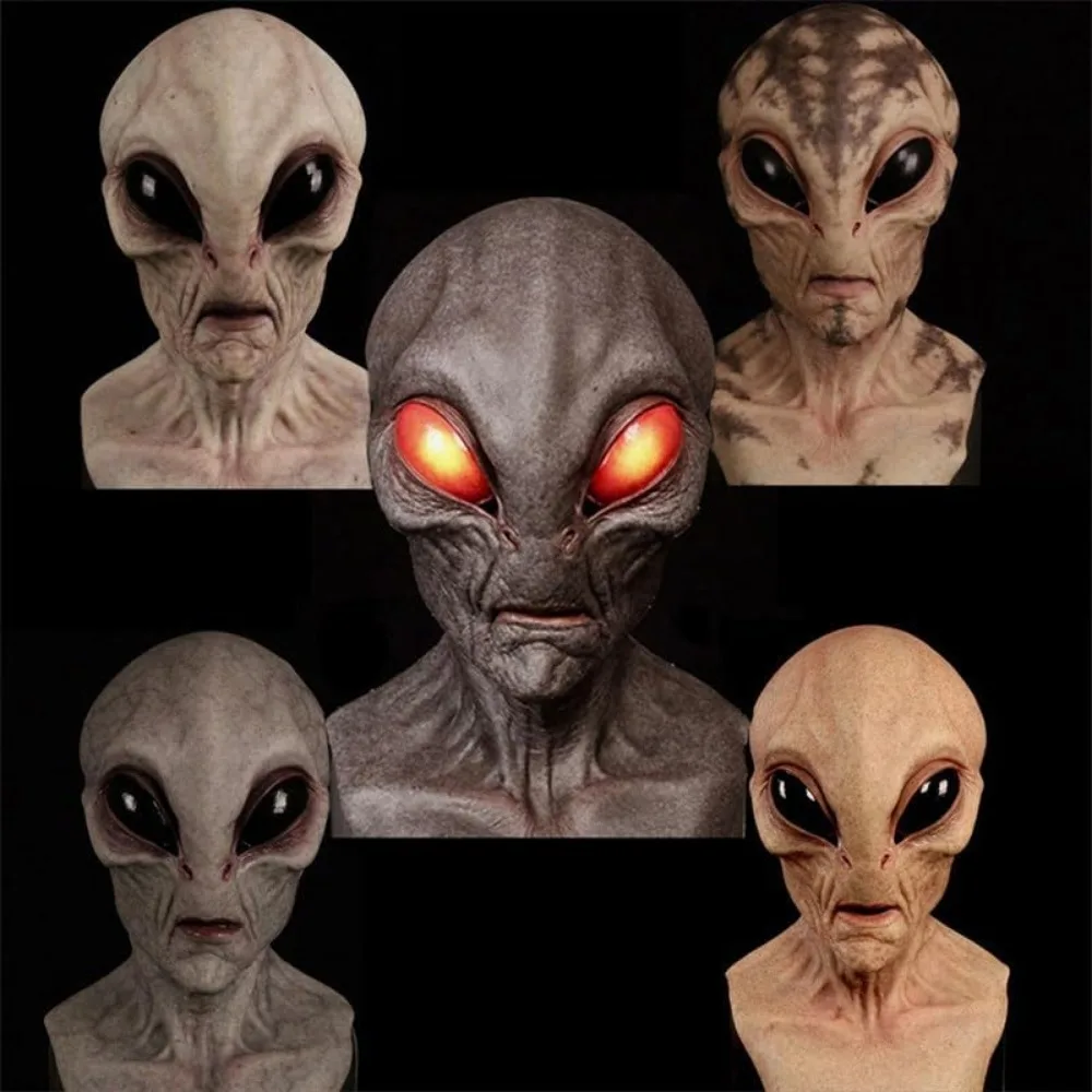 قناع الديناصور الغريب لزي الها - مراجعة Latex Alien Mask Realistic وسعره