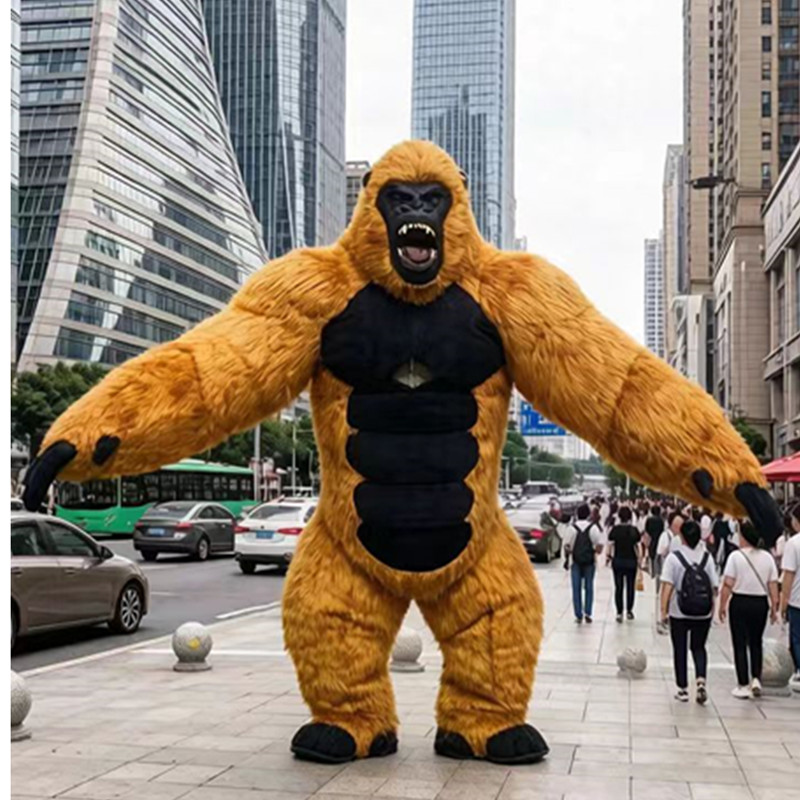 نفخ زي التميمة الغوريلا لحفلة  - مراجعة Inflatable Dinosaur Costume Adult وسعره