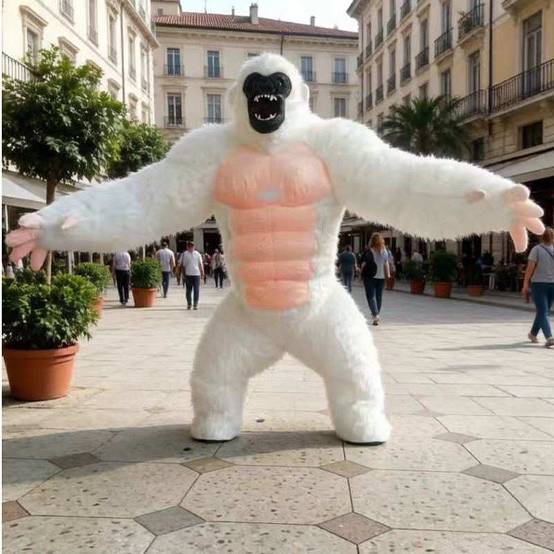 نفخ زي التميمة الغوريلا لحفلة  - مراجعة Inflatable Dinosaur Costume Adult وسعره