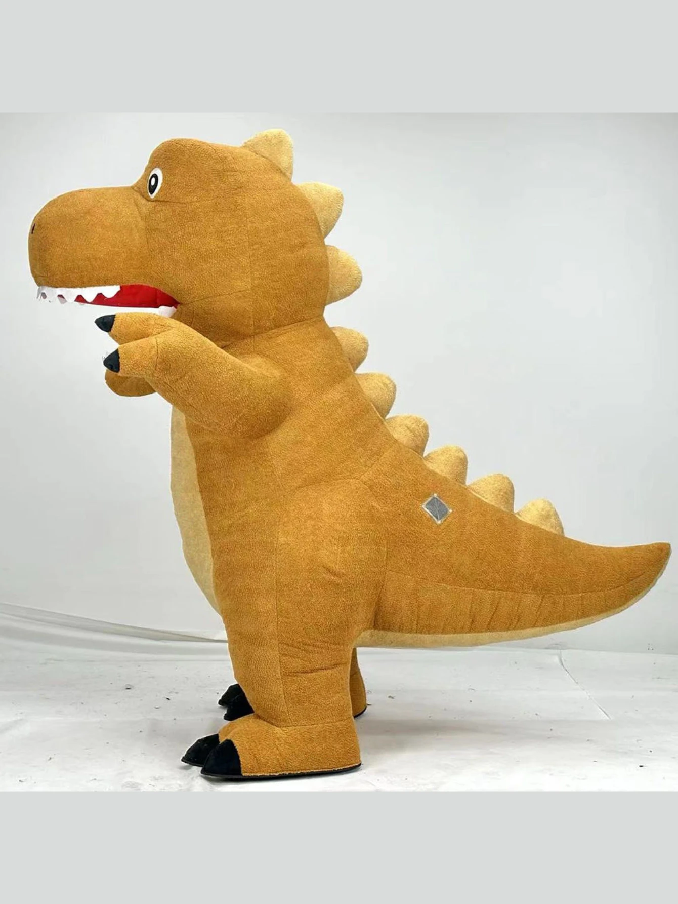 زي تنكري على شكل ديناصور أصفر  - مراجعة Inflatable Dinosaur Costume Adult وسعره